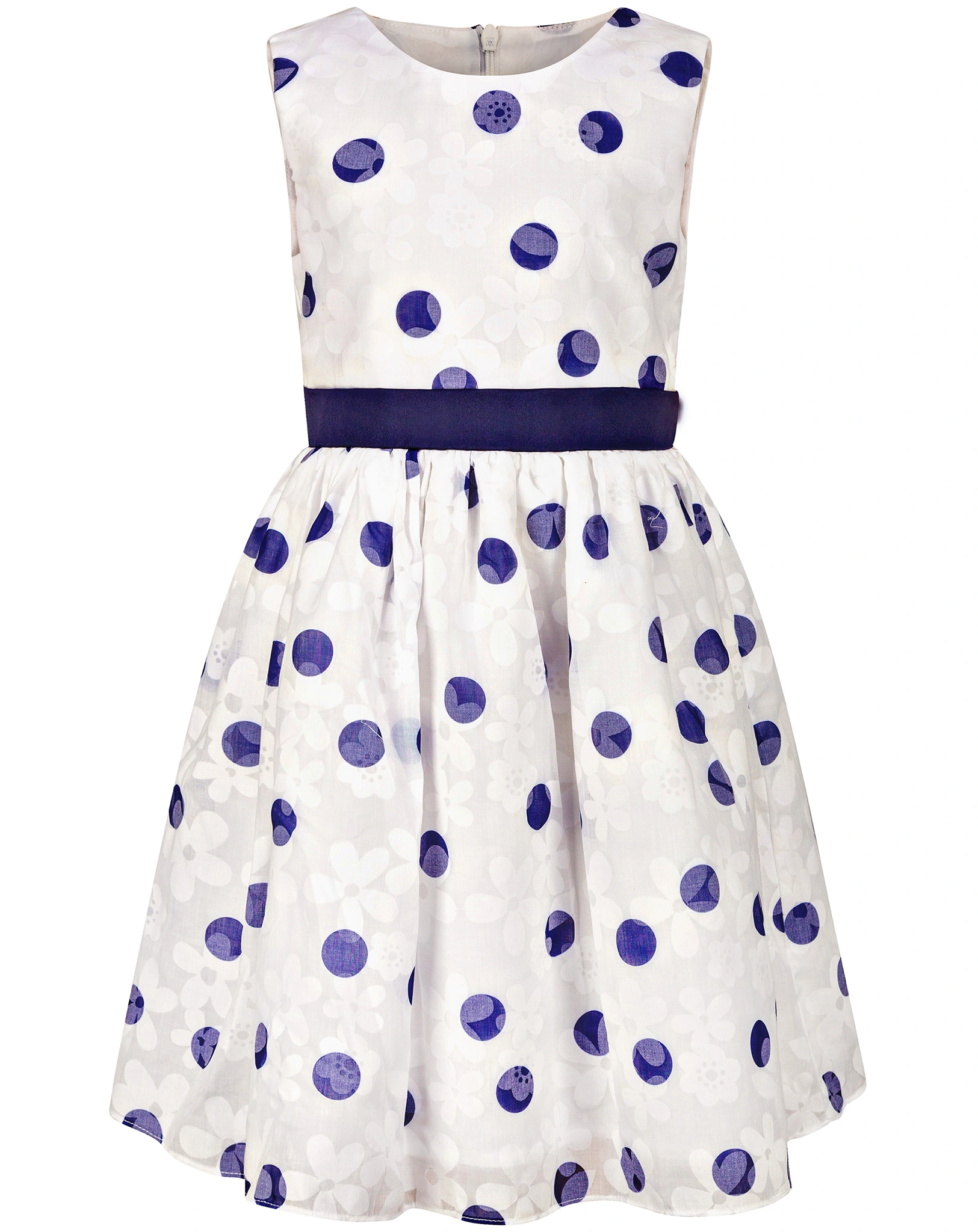 Kleid DOTS & FLOWERS ärmellos in navy