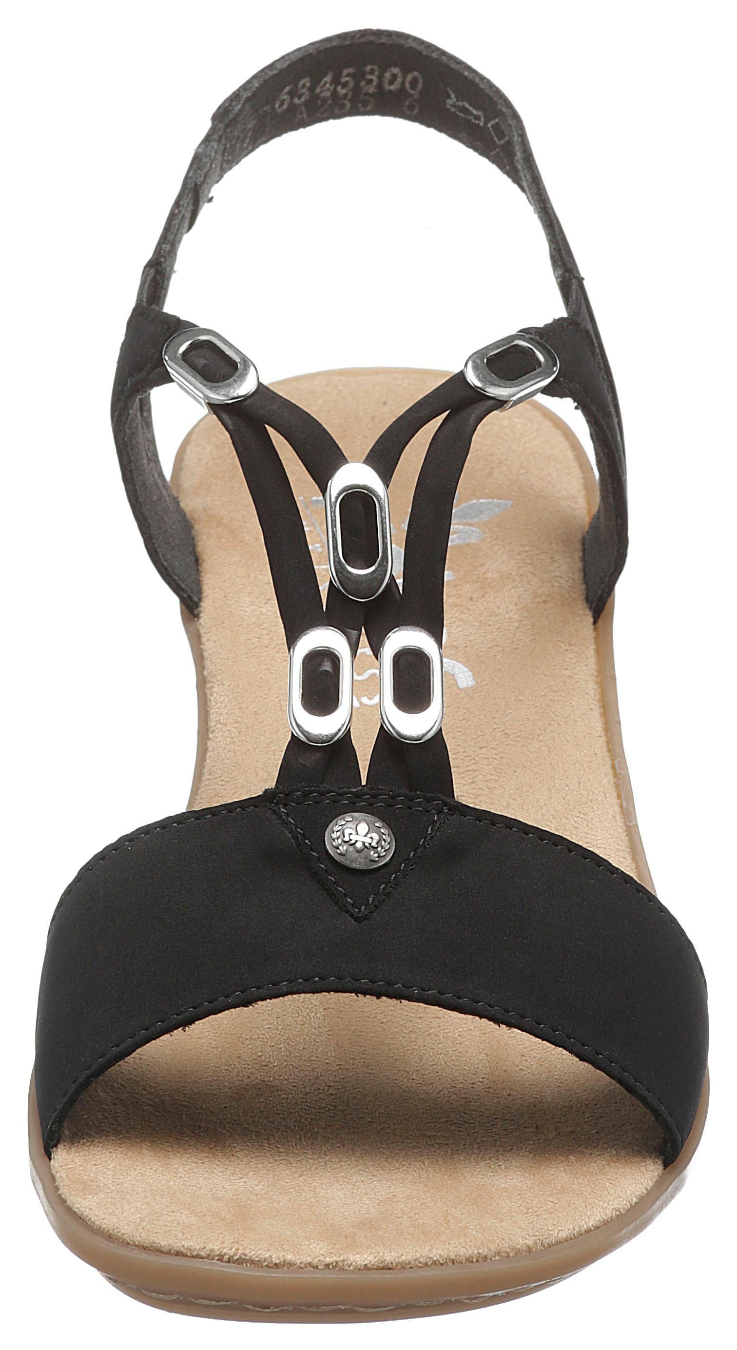 Rieker Sandalette  , Sommerschuh, Sandale, Keilabsatz, im modernen Look