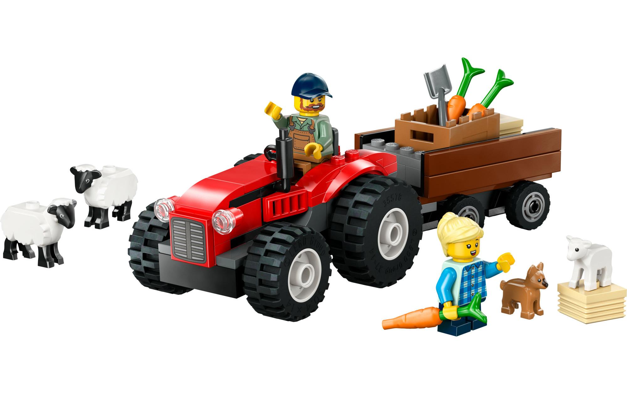 City Traktor mit Anhänger 60460Spielset mit Spielzeugtraktor für Kinder ab 4 Jahren
