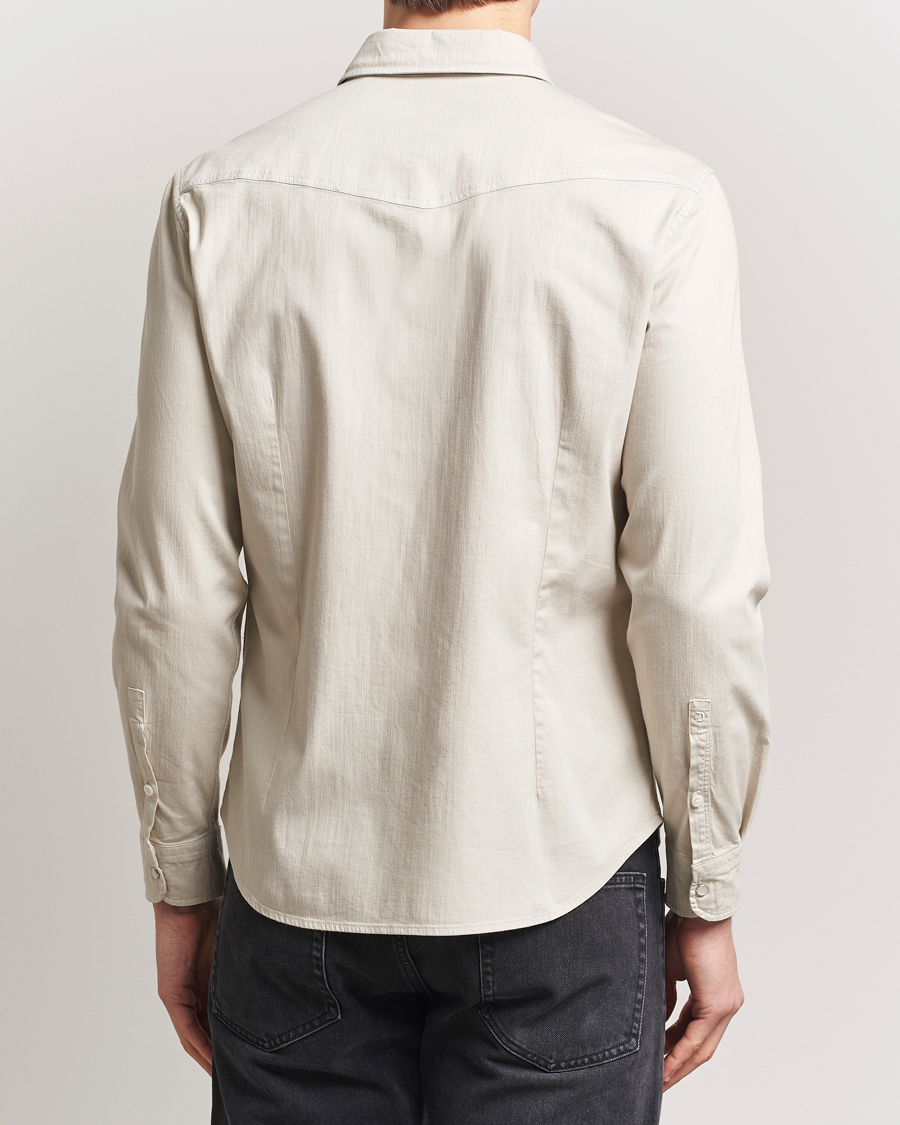 Dondup Slim Fit Pocket Denim Shirt Ecru