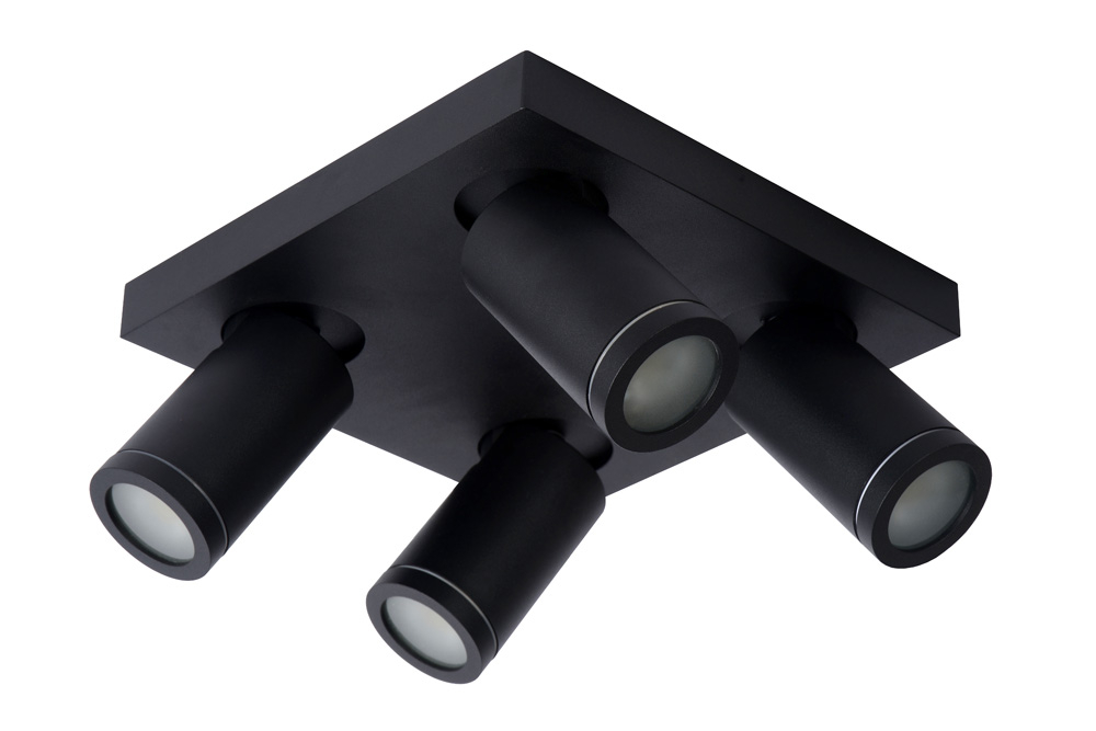Lucide Taylor plafondlamp 4 spots 5W zwart