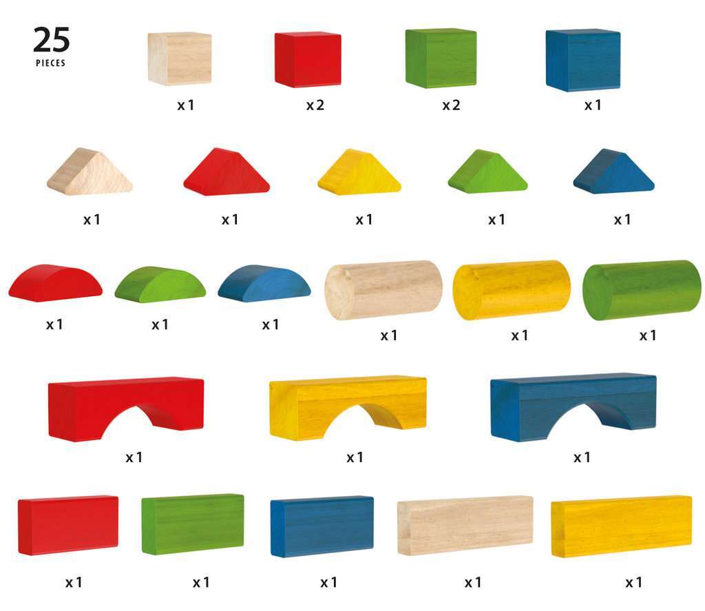 BRIO Spiel Bunte Holzbausteine 25Teile