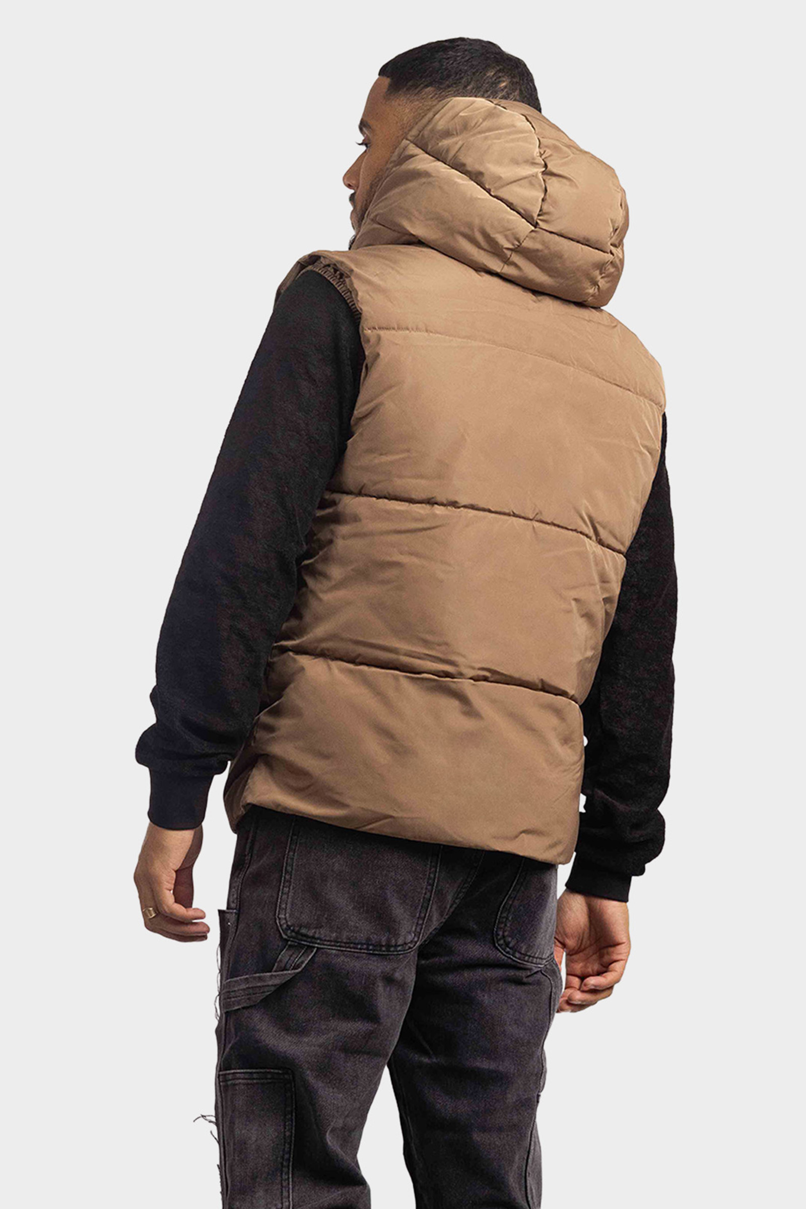 Off The Pitch Padded Bodywarmer Heren Beige/Bruin