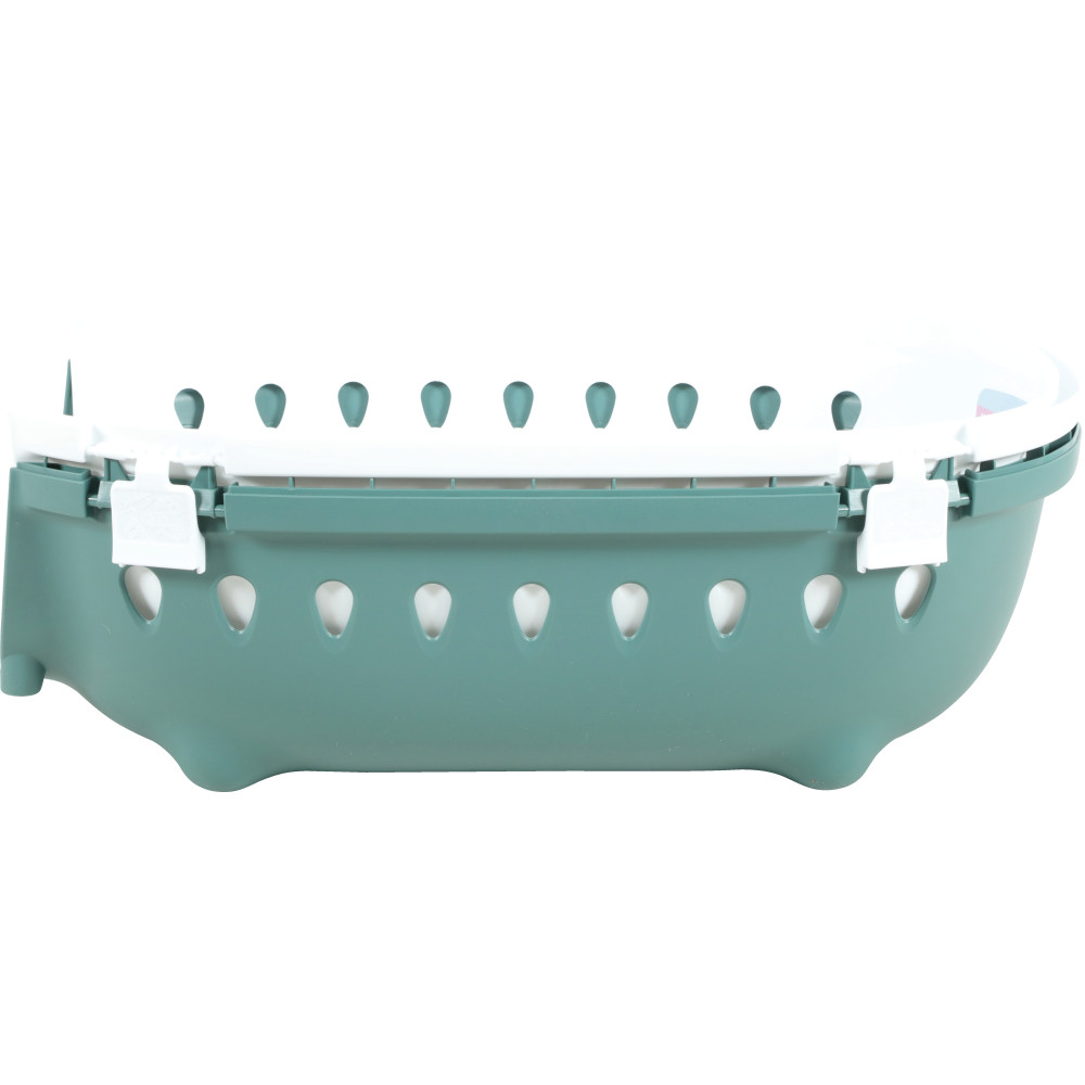 Cage de transport smart chic verte max 6 kg pour petit chien et chat