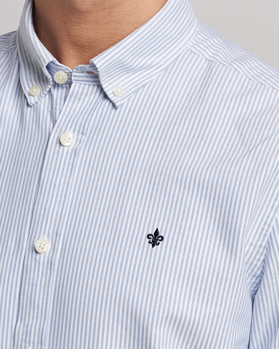 Morris Douglas Striped Oxford Light Blue