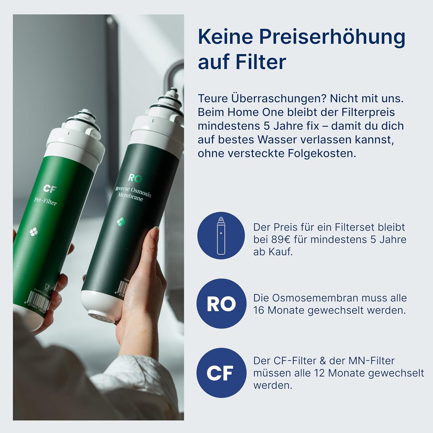 HO3 Home One Auftisch Osmoseanlage für Trinkwasser mit 4 Temperaturstufen (RT, 50, 85, 95°C), 10 Stufen Wasserausgabe, mit Echtzeit TDS, 8 Stufen Filtration und Luma-UV, Wasserfilter (Schwarz)