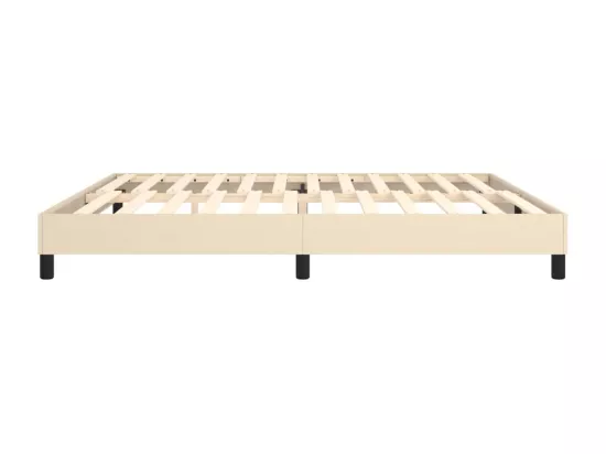 Sommier à lattes de lit Crème 200x200 cm Tissu