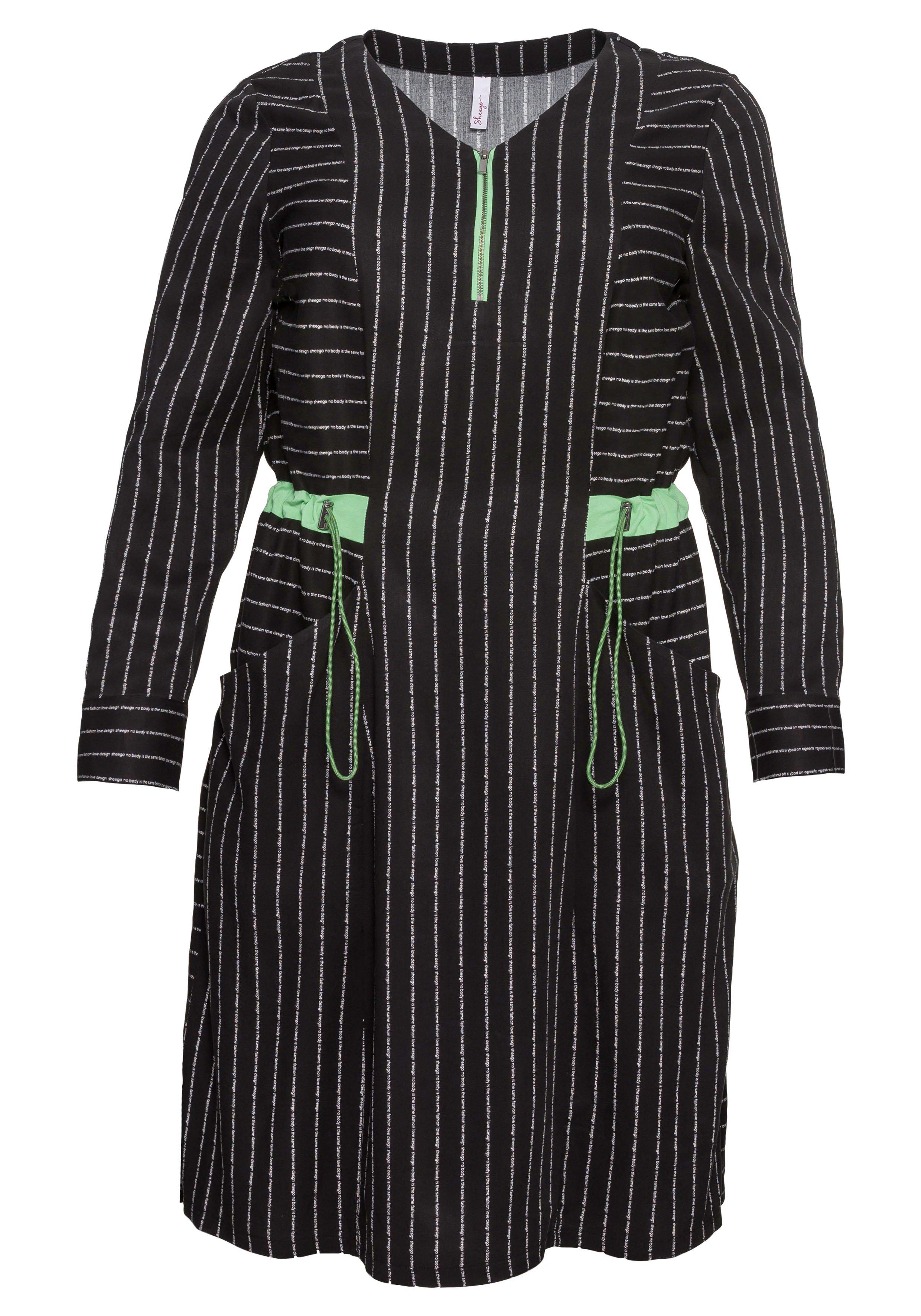 Kleid mit neonfarbenen Details