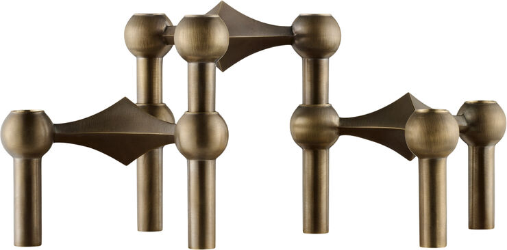 STOFF Nagel STOFF Nagel candle holder/stage set with 3 pcs - bronzed bra