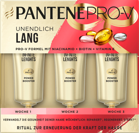 Pantene Pro-V Haarkur Rescue Shots Unendlich Lang (3x15 ml), 45 ml