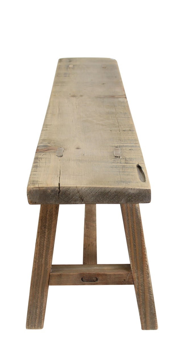 Houten bank, gebruikte look