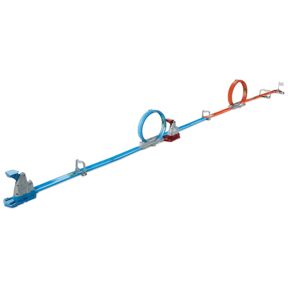Hot Wheels Double Loop Dash Rennstrecken-Set & 2 Diecast-Spielzeugautos