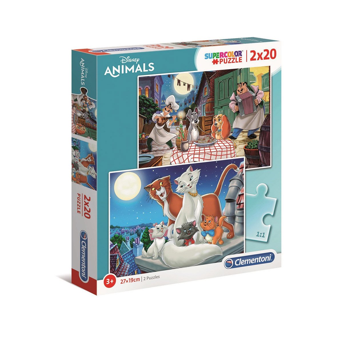 Puzzles SuperColor 2x20 pièces -  Animals