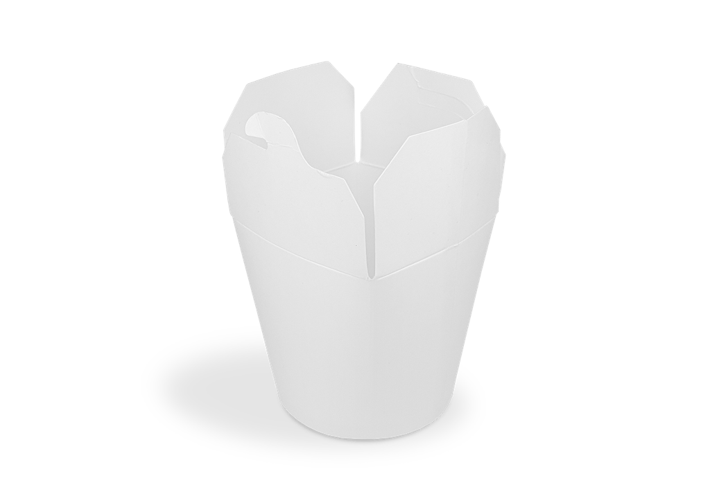 Wok to Go beker 16oz 400ml karton wit