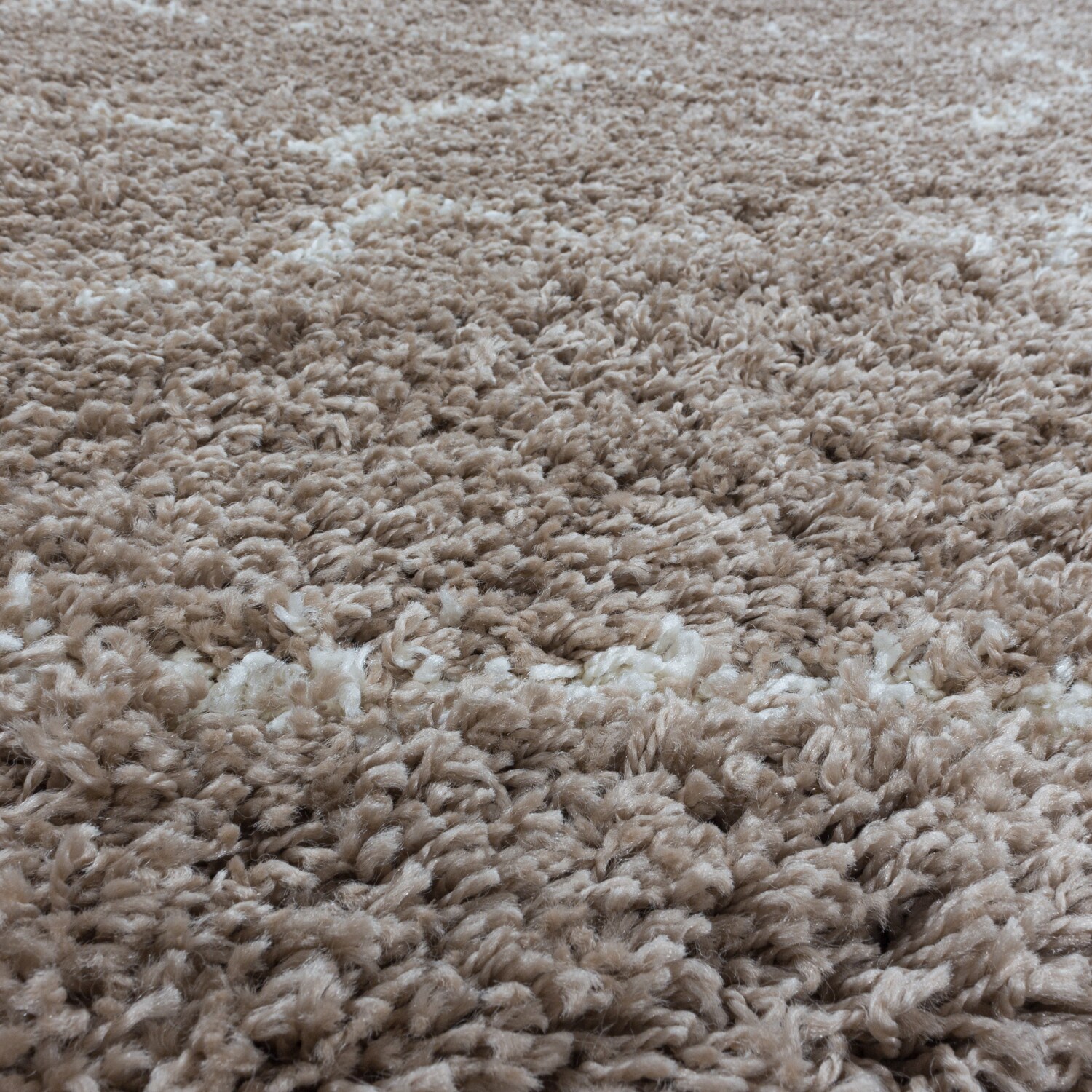 Stilvoller Runde Designer Hochflor Teppich | Skandinavisches Flair