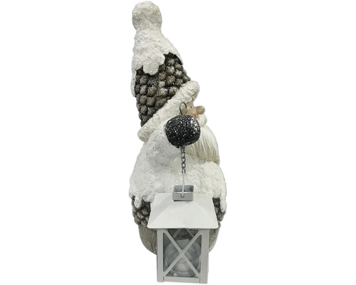 Decoratieve Kerstman Lantaarn Lafiora 17 x 14,5 x 33 cm bruin wit