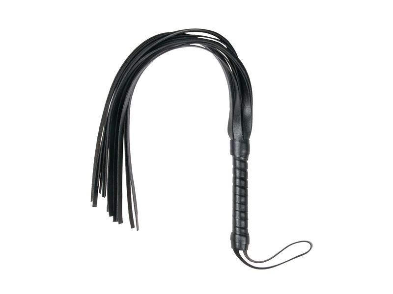 Easytoys Fetish Collection Riemenpeitsche Schwarz Hochwertiges Sextoy für erotische Bondage-Spiele