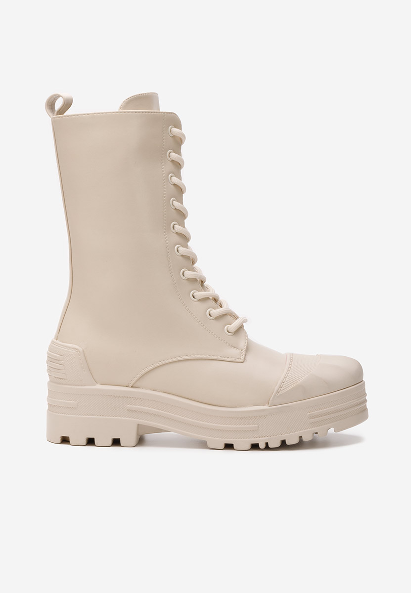 Bottines à lacets beige Serrato
