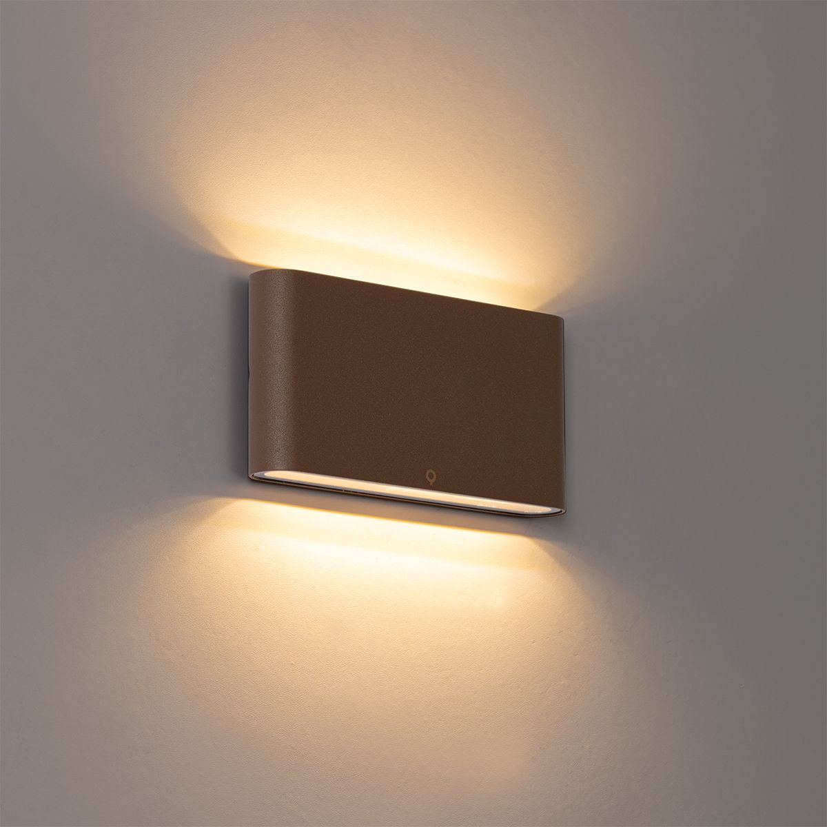 Moderne buiten wandlamp roestbruin 17,5 cm incl. LED IP65 - Batt