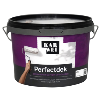 KARWEI Perfectdek muur en gevel mat buiten wit 2,5 liter