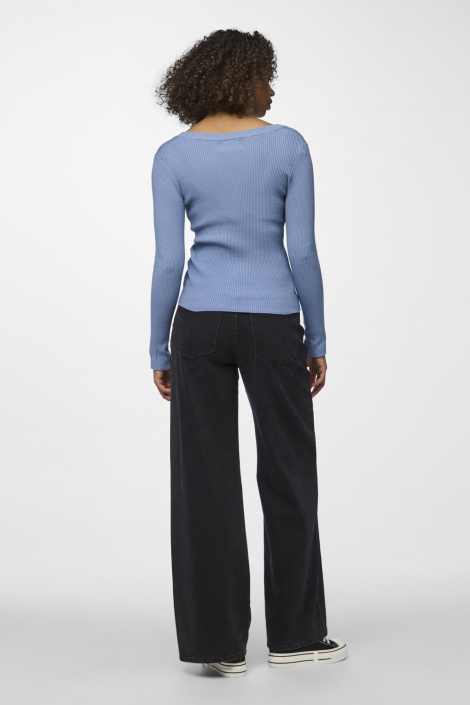Pieces blauwe dames trui