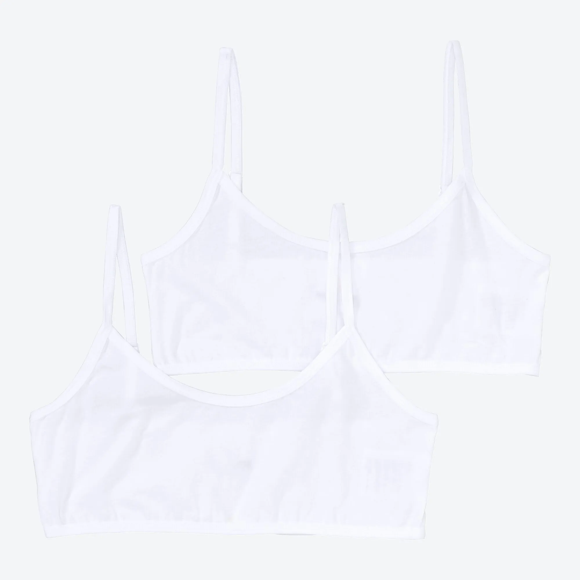 Bügelloses Mädchen-Bustier, 2er-Pack