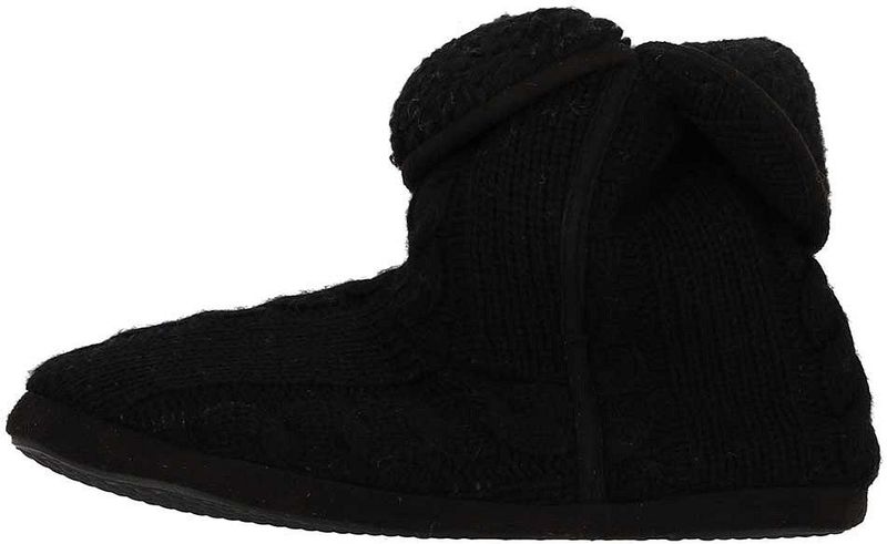 Apollo - Sloffen - Zwart - Gebreide Pantoffels - 100% Polyester