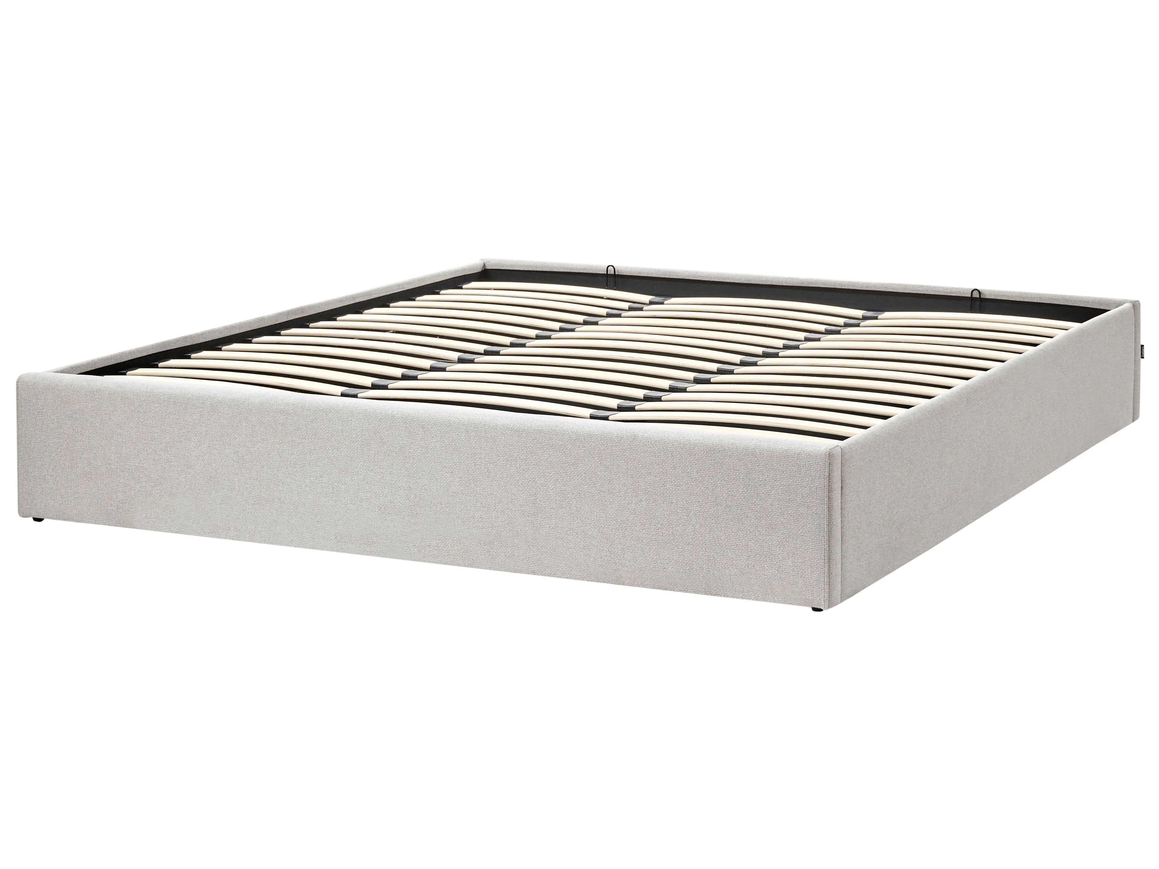 Opbergbed zonder hoofdbord Stof DINAN 180 x 200 cm Lichtgrijs