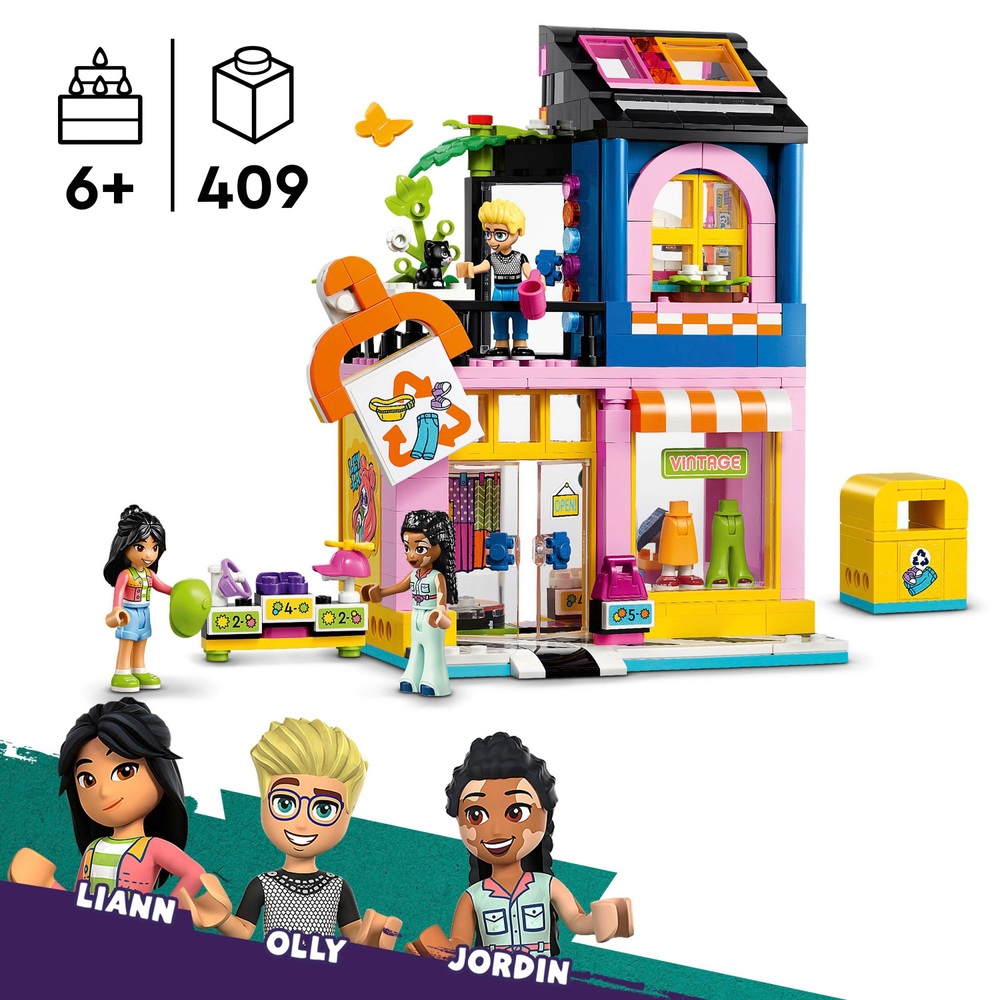 LEGO Friends 42614 Vintage-Modegeschäft Spielzeugladen Spielset