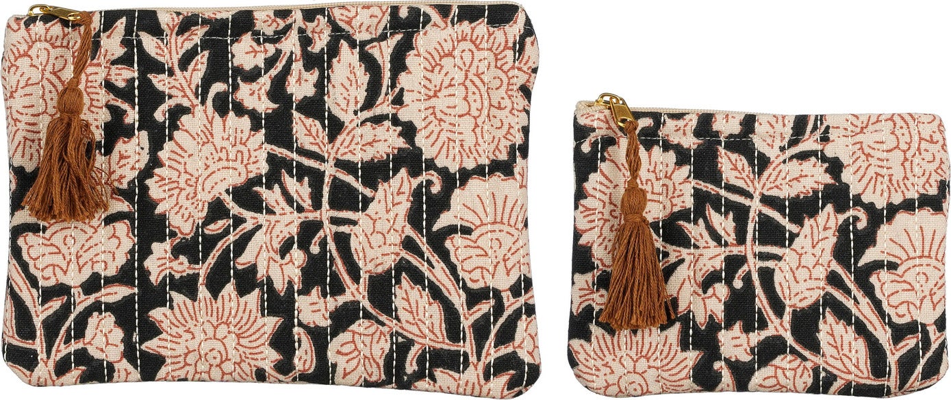 In the Mood etui zwart / beige 13 x 21 x 1 cm