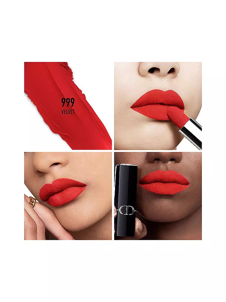 DIOR Lippenstift - Rouge Dior Lipstick Refill (999 Velvet Finish) rot