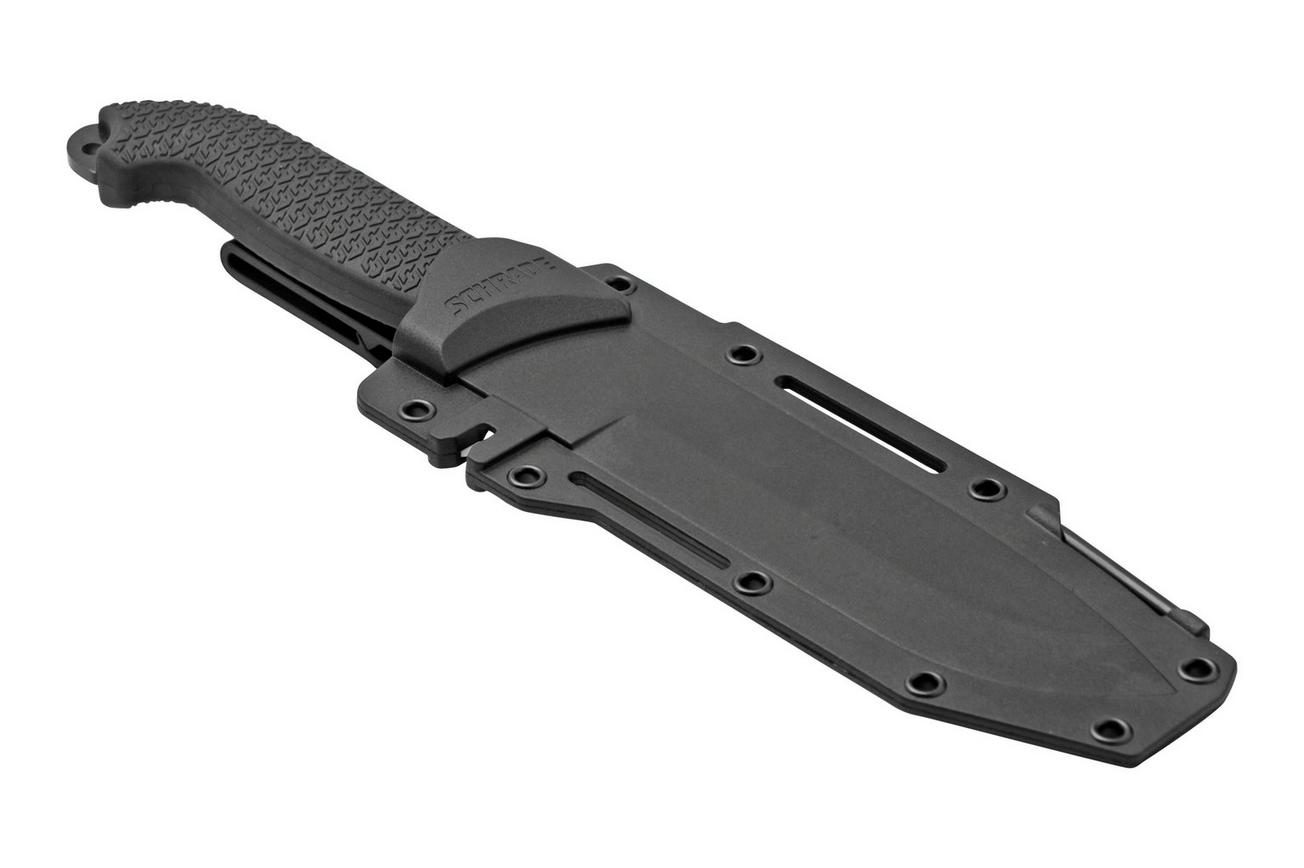 Schrade Bedrock Magnum 1182517, zwart vaststaand mes