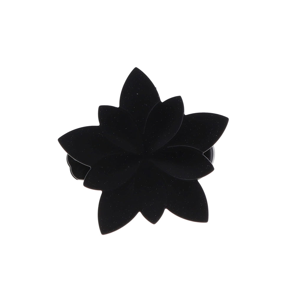 Lot de 2 pinces métal NYMPHEAS noir mat