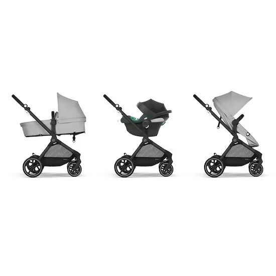 Poussette Trio EOS : Poussette 2-en-1 EOS + Aton B2 i-Size + Adaptateurs   Stone Grey        de               CYBEX