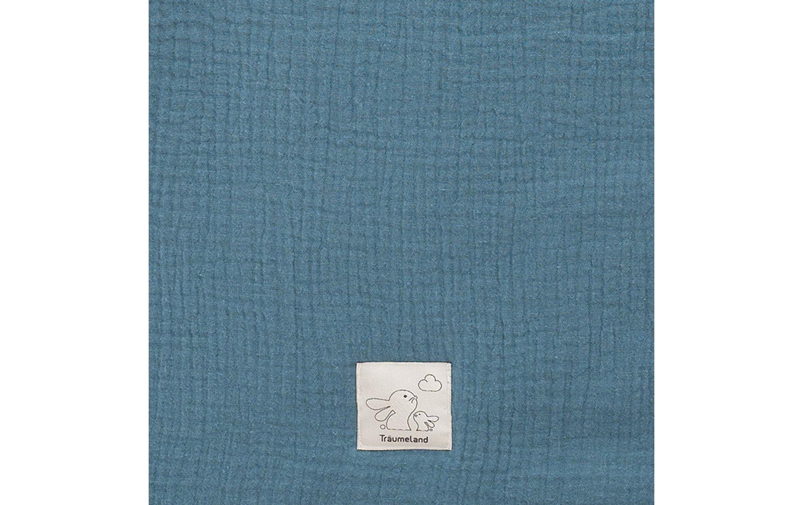 Baby-Ganzjahresschlafsack jeansblau 62/68Hochwertiger Babyschlafsack aus Baumwollmusselin