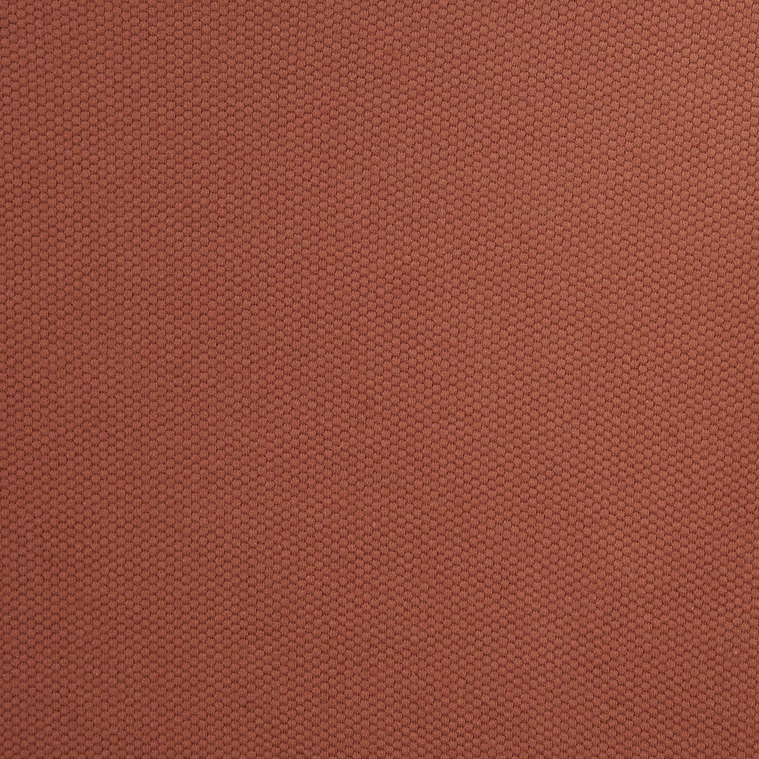 Tee shirt double col matière fantaisie Marron
