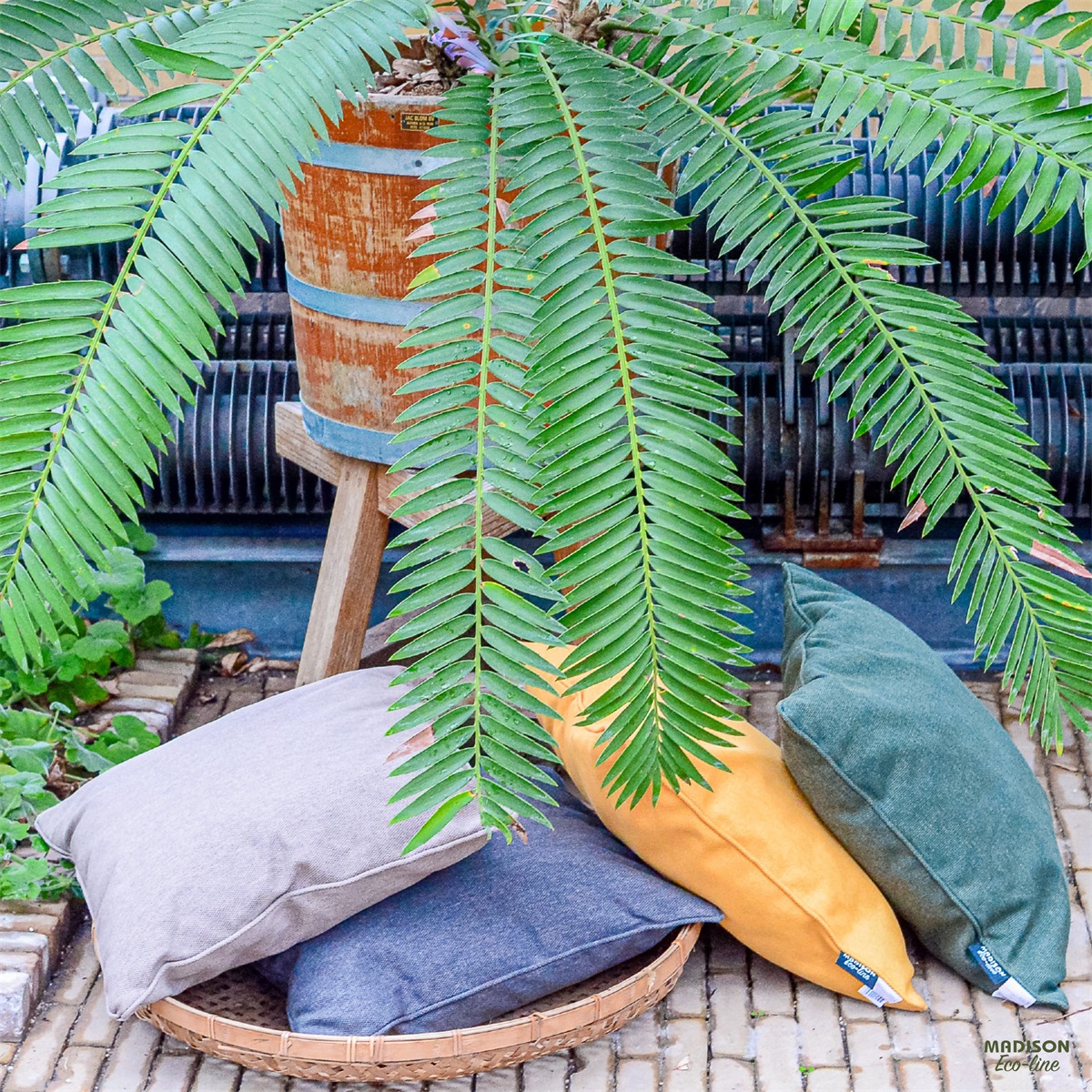 Madison Gold canvas eco+ Sierkussen - Set van 4