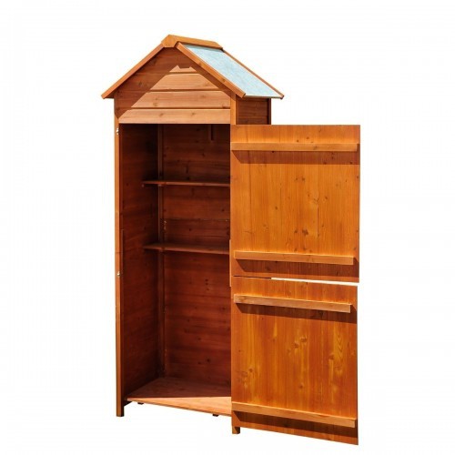 Casinha de madeira maciça Outsunny, marrom