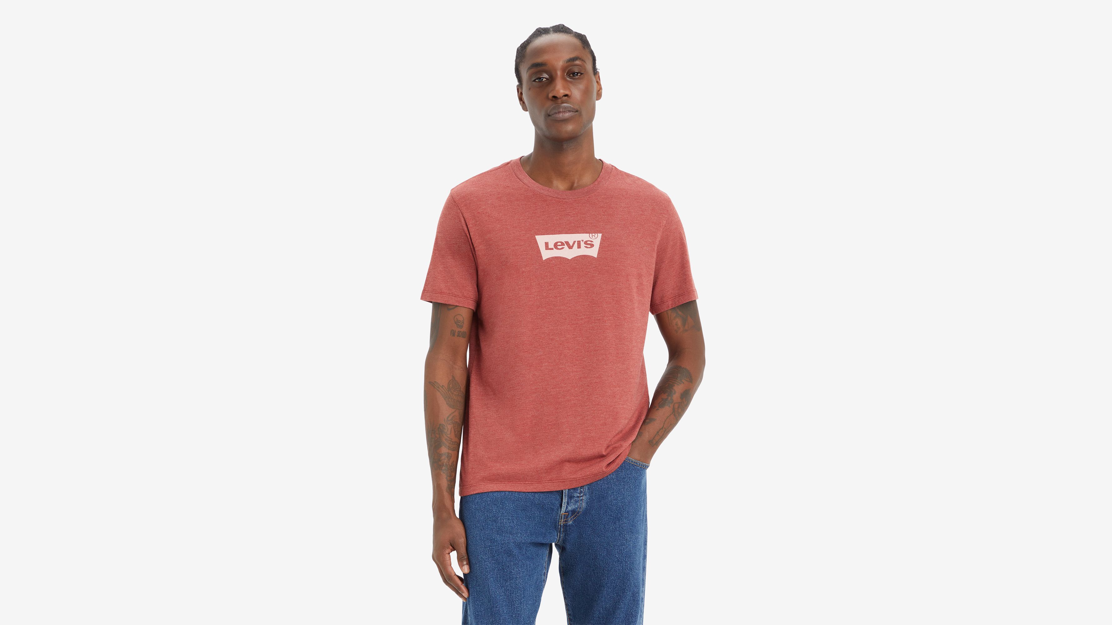 Classic Graphic Tee - Ssnl Core Bw Tri-Blend Fired Brick - Red