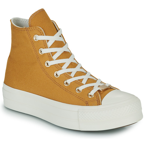 Converse - CHUCK TAYLOR ALL STAR LIFT HI - Jaune / Blanc