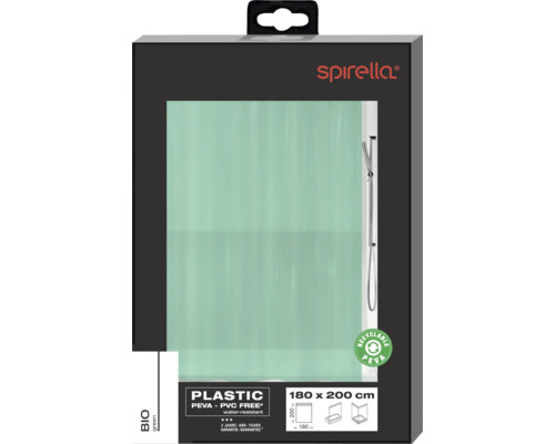 Spirella BIO douchegordijn 180 x 200 cm groen 10.20154
