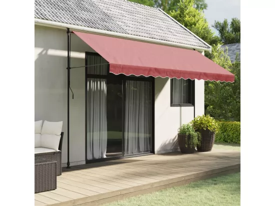 Tissu de remplacement de cantonnière d’auvent rayure bordeaux