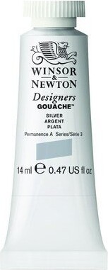 Winsor & Newton - Akvarelfarve - Gouache - Sølv 14 ML