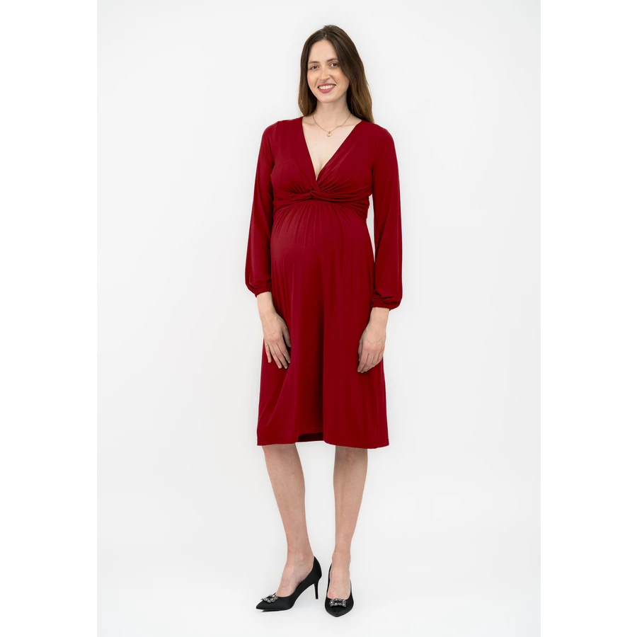 Cool Mama Umstands- und Stillkleid 2 in 1 Bordeaux