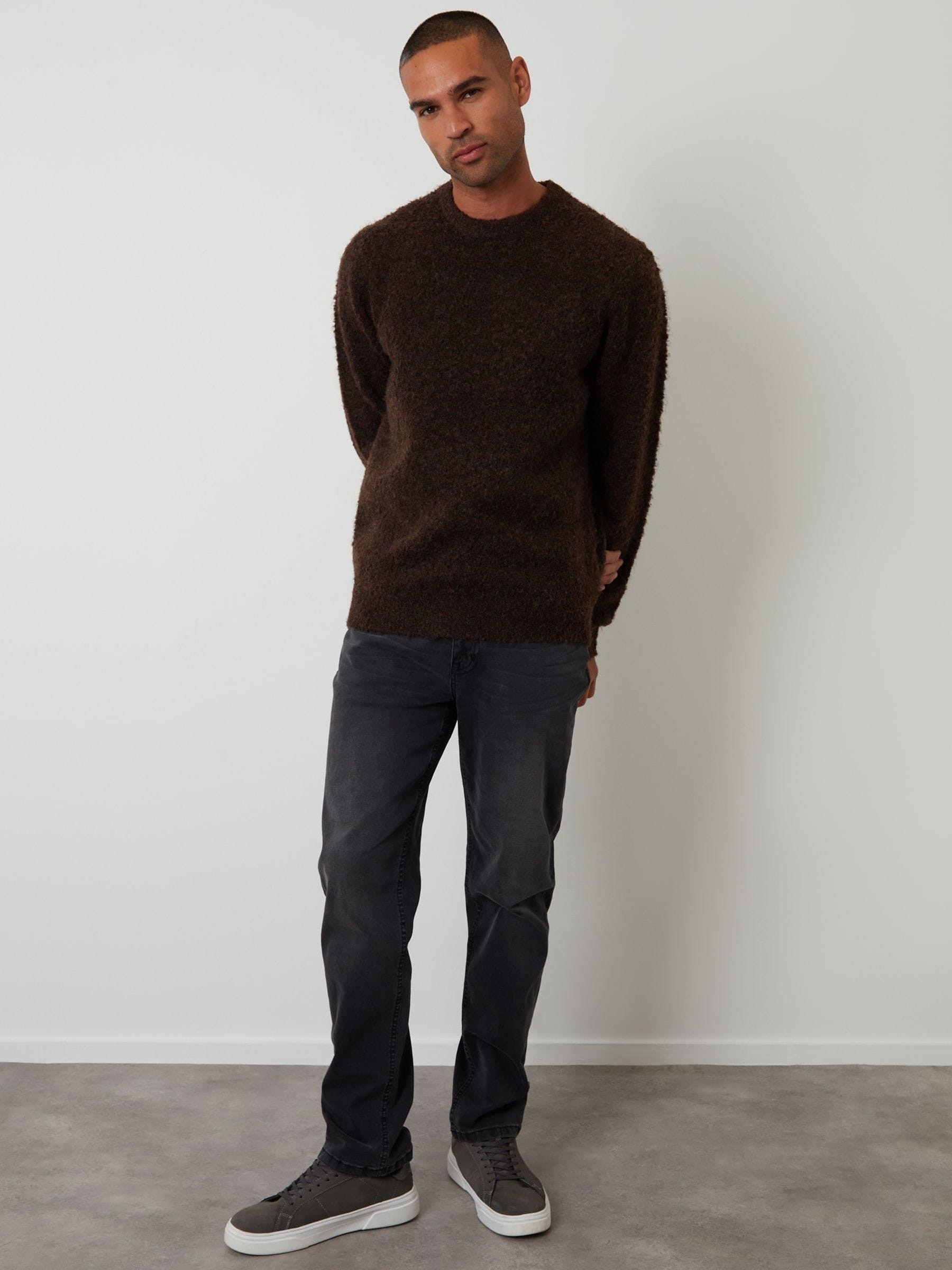 Threadbare Fluffy Knitted Crew Neck Jumper