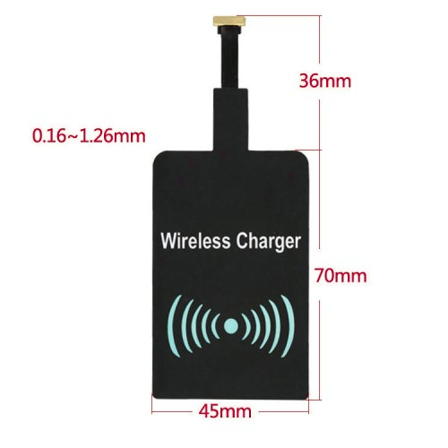 Kabelloses Qi Wireless Lademodul Receiver mit Micro USB Anschluss