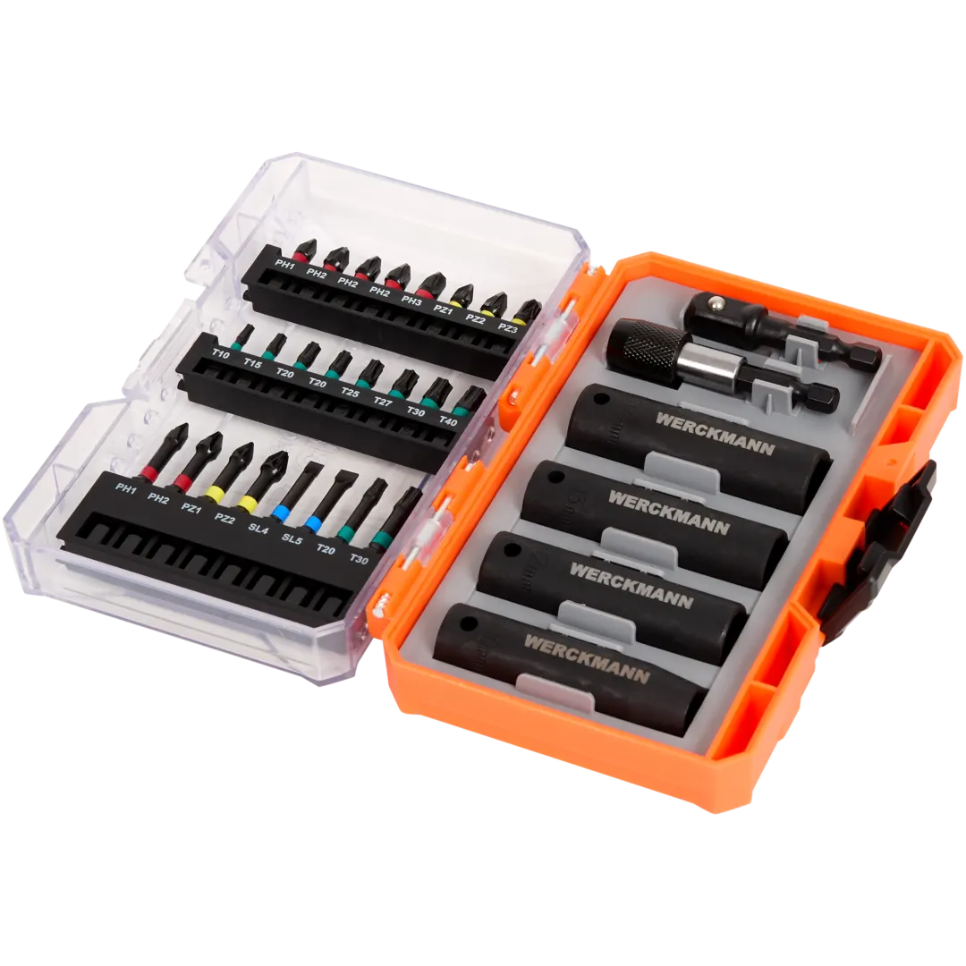 Werckmann impact bit- en doppenset 30-delig