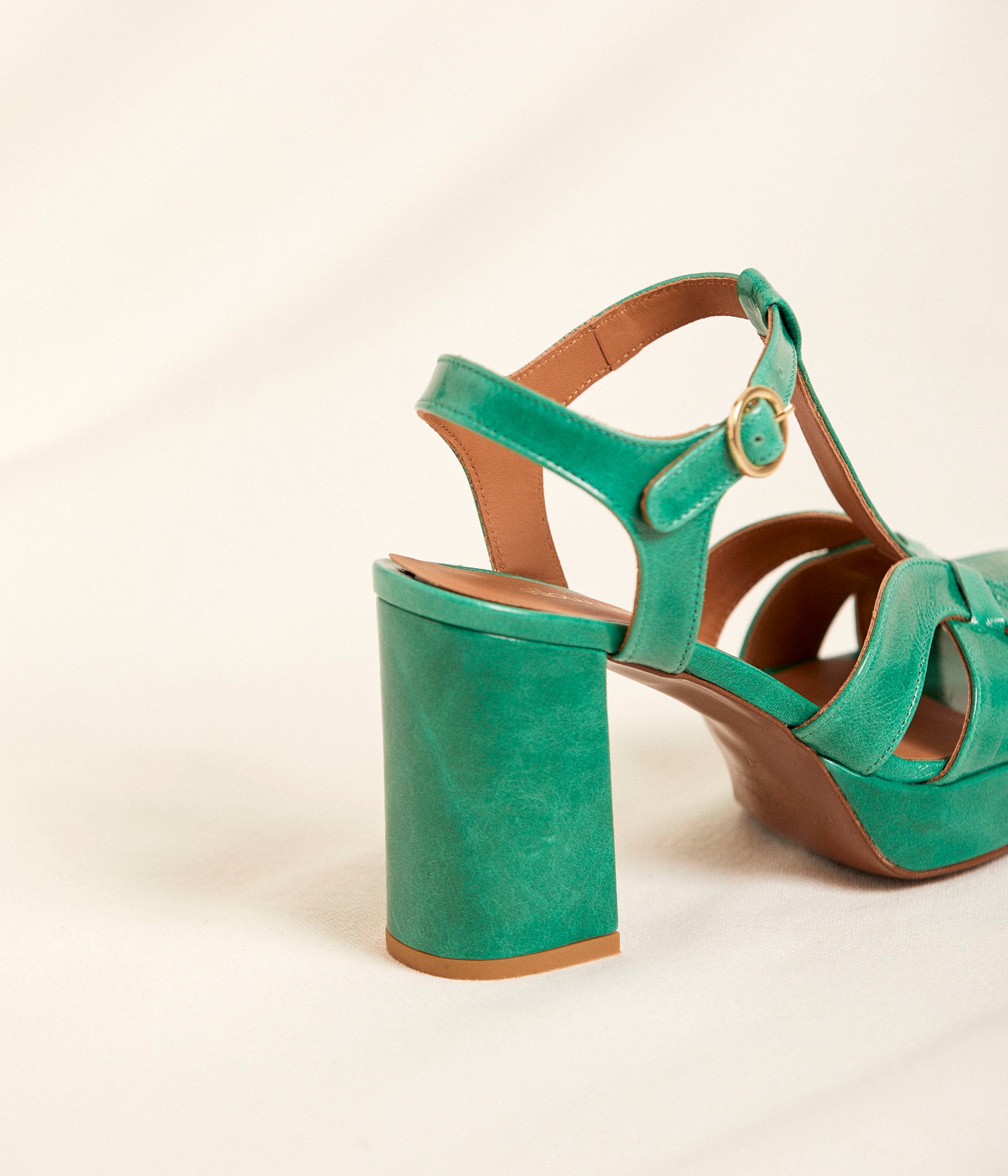 Sandales vertes Lauriane