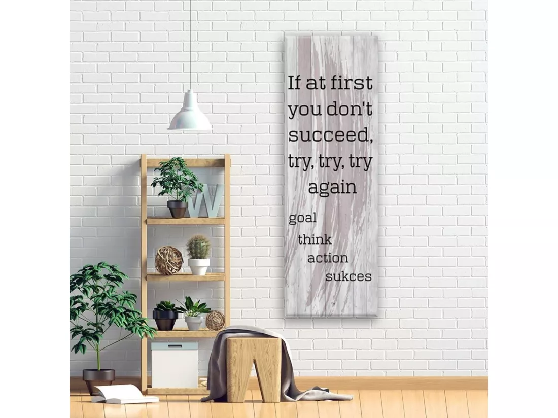 Tableau bois phrase anglaise - 25 x 70 cm
