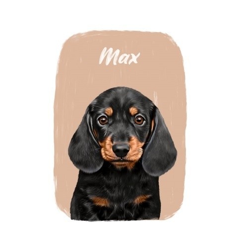 Mascochula max retrato digital realista personalizado do seu salmão de estimação